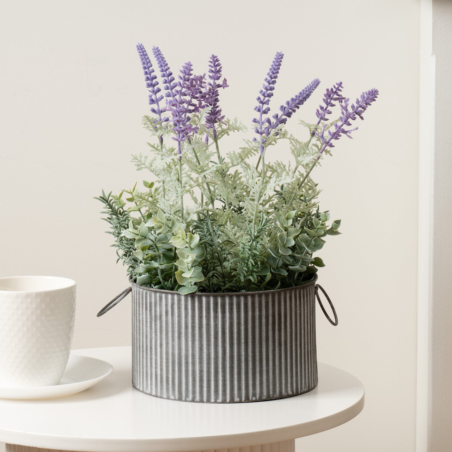 Scottish Everlastings 37.5cm Artificial Lavender in Iron Pot - main product image
