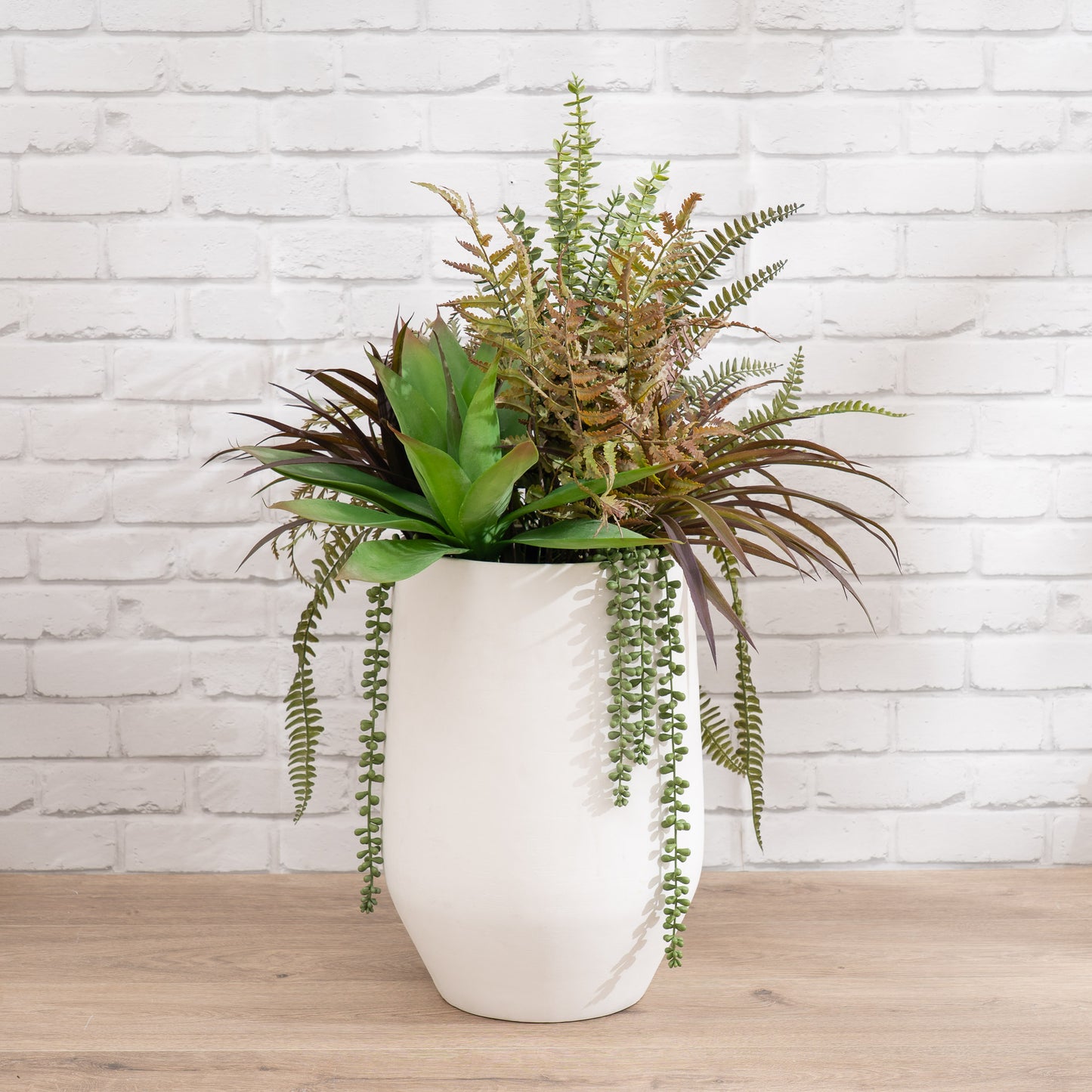 Scottish Everlastings 90cm Artificial Mixed Fern/Agave in Pot - main product image