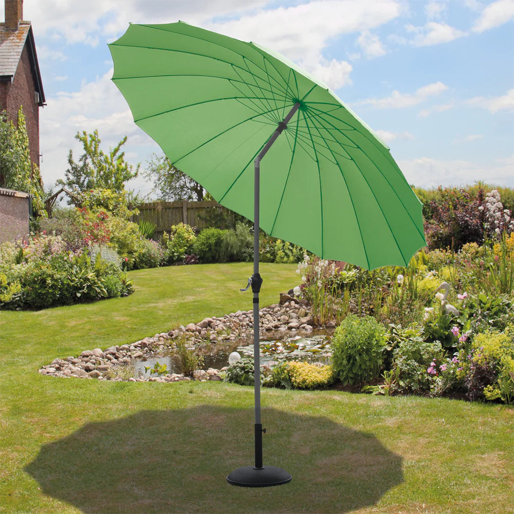 Suntime Shanghai 2.7m Green Oriental Garden Parasol with Tilt & Crank - main product image