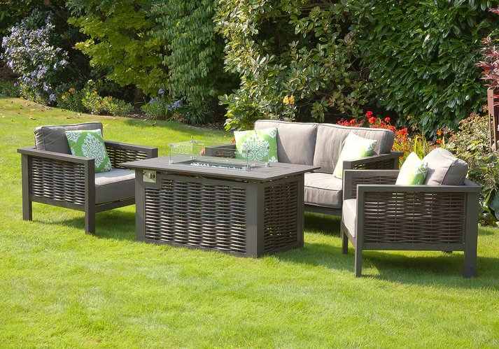 SunTime Texas Coffee Aluminium 4 Seater Garden Sofa Set