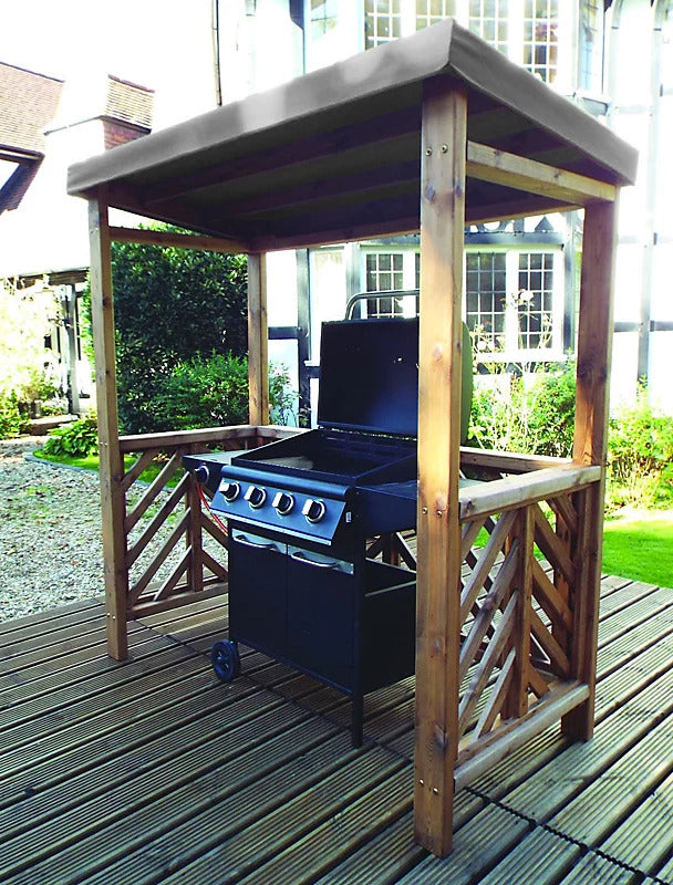 Charles Taylor Grey Dorchester BBQ Shelter - main product image