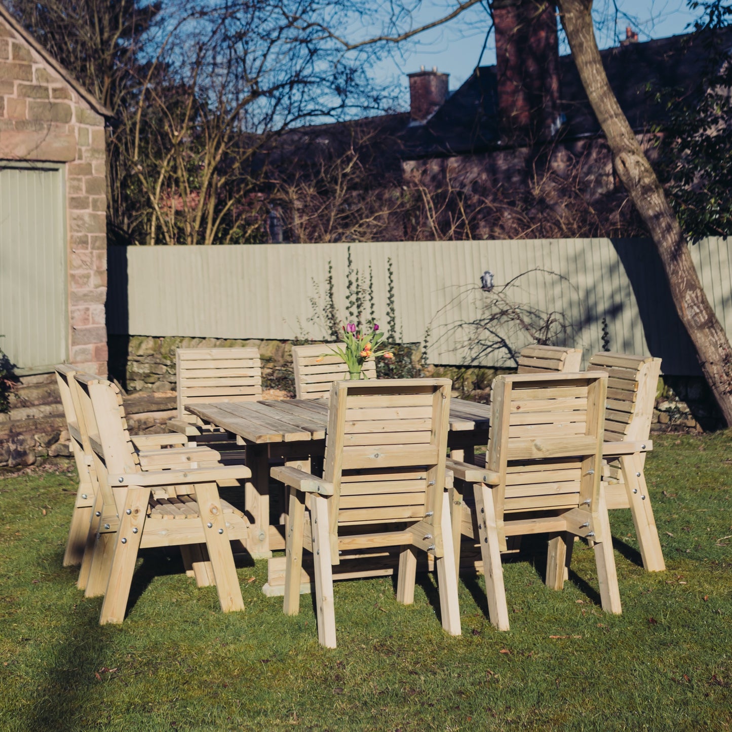 Churnet Valley 8 Seat Ergo Outdoor Dining Set - main product image