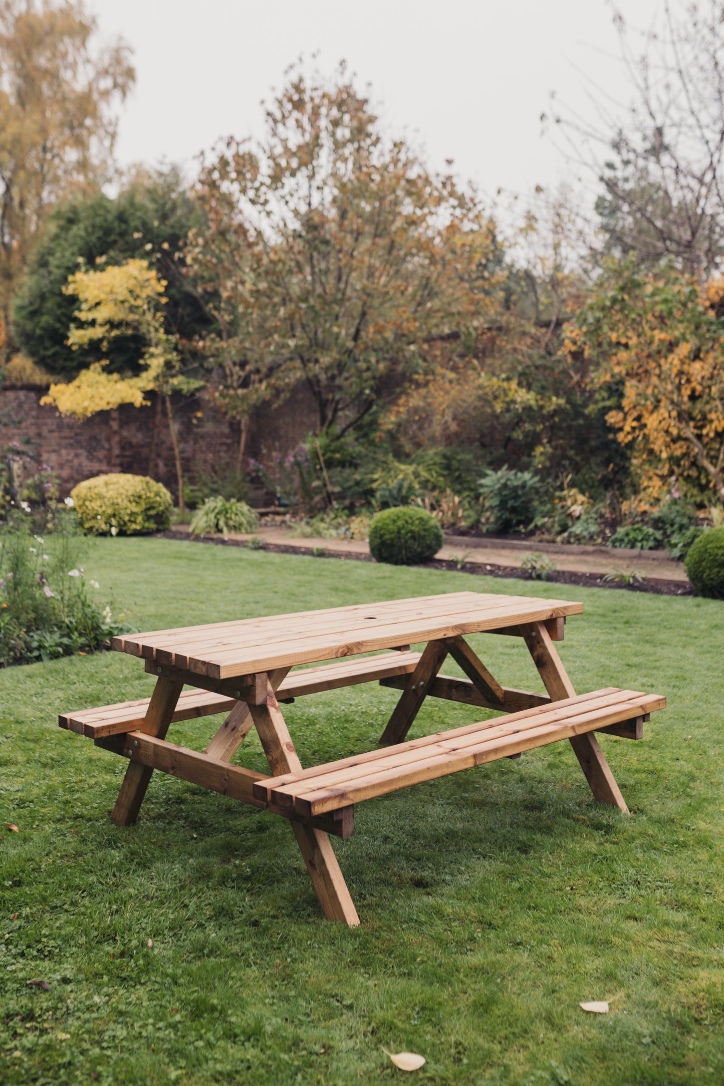 Churnet Valley Deluxe Valley Wooden Garden Picnic Table (180cm) - main product image