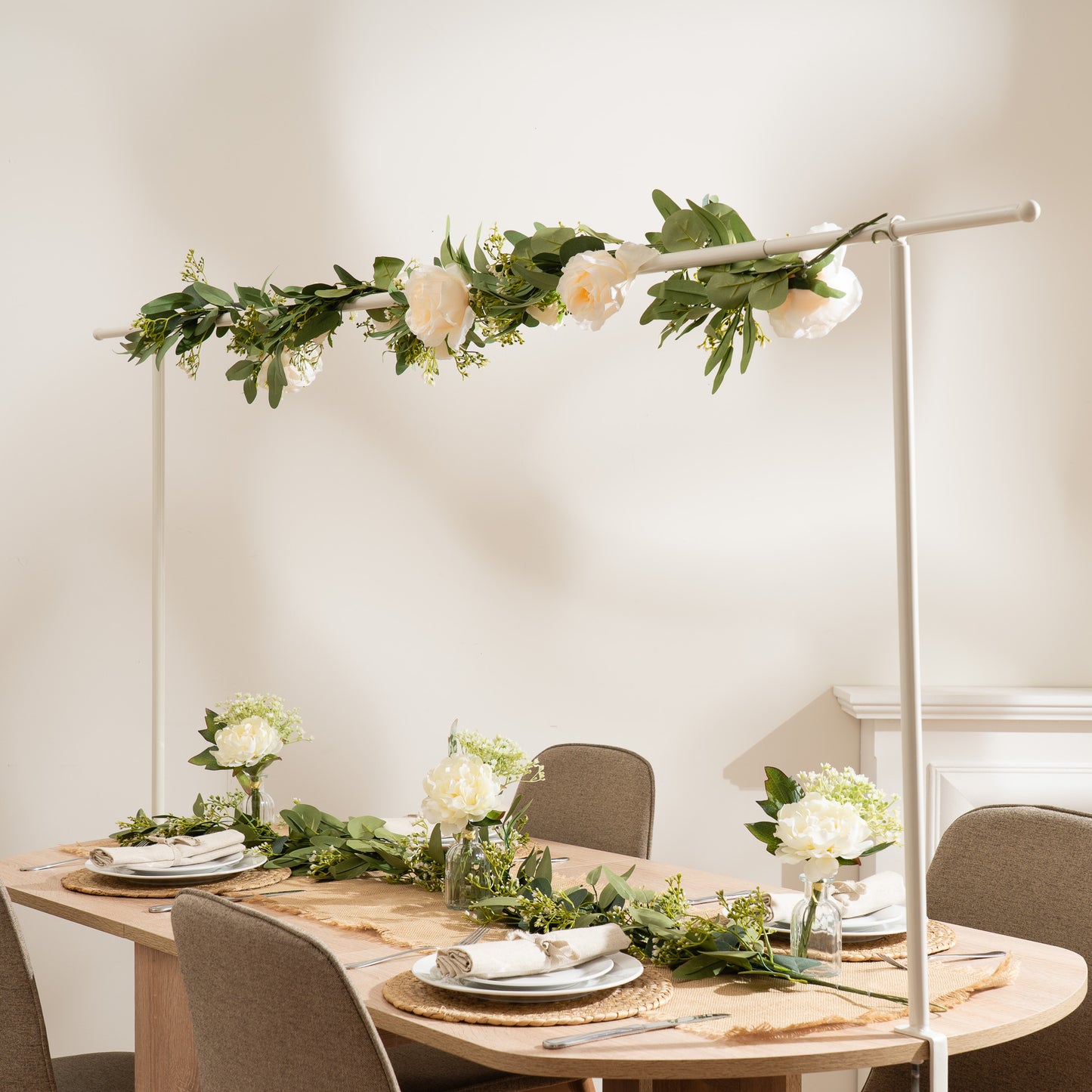 Scottish Everlastings 2.5M White Over Table Display Frame - main product image