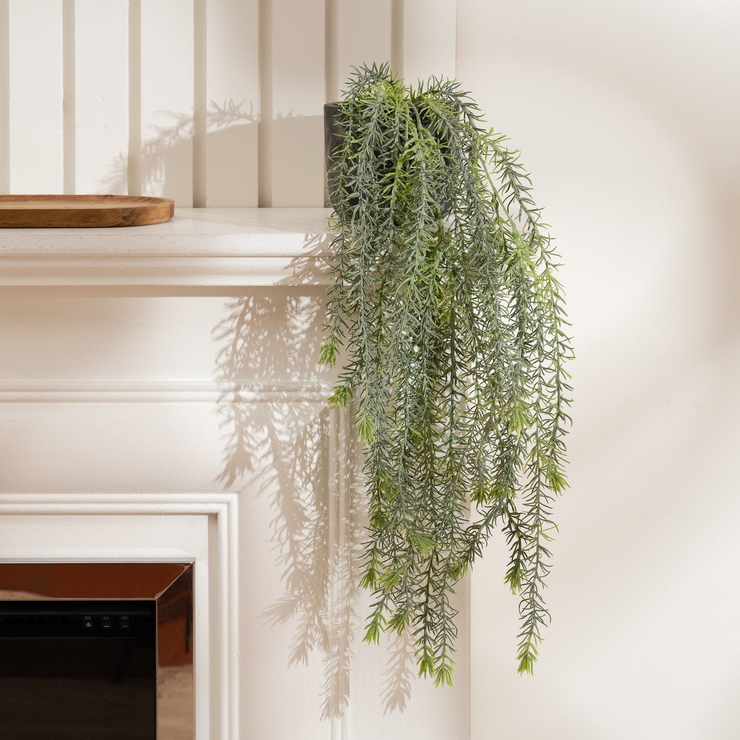 Scottish Everlastings 43cm Artificial Trailing Plant in Rustic Cement Pot - main product image