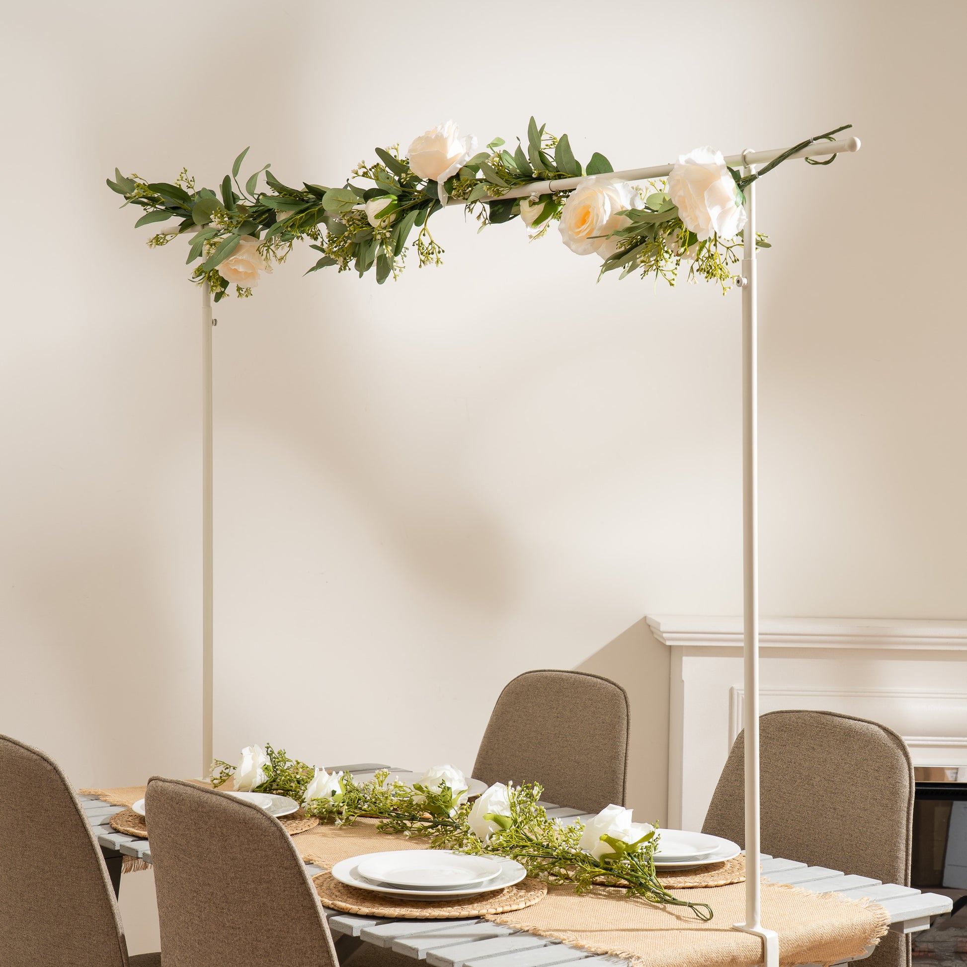 Scottish Everlastings 1.4M White Over Table Display Frame - main product image