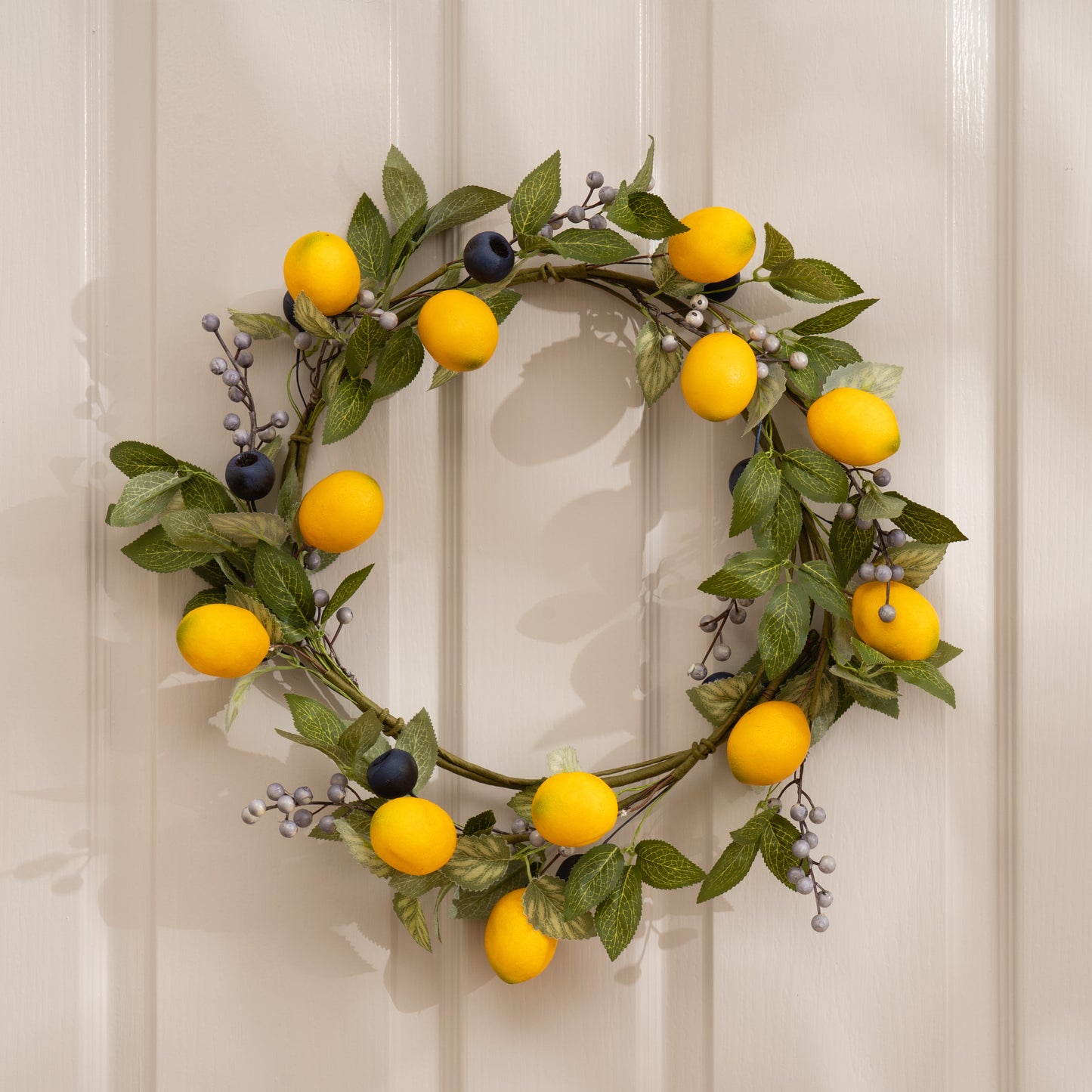 Scottish Everlastings Artificial 46cm Lemon & Berry Wreath - main product image