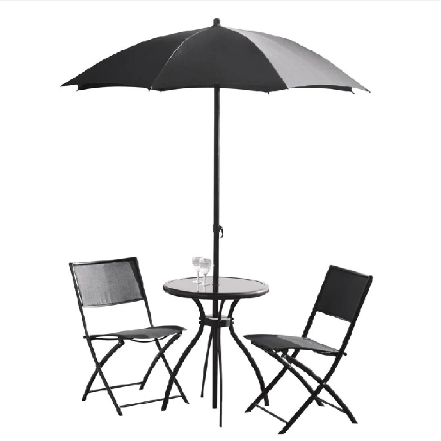 Suntime Grey Rimini 1.7m Push-Up Garden Parasol - main product image
