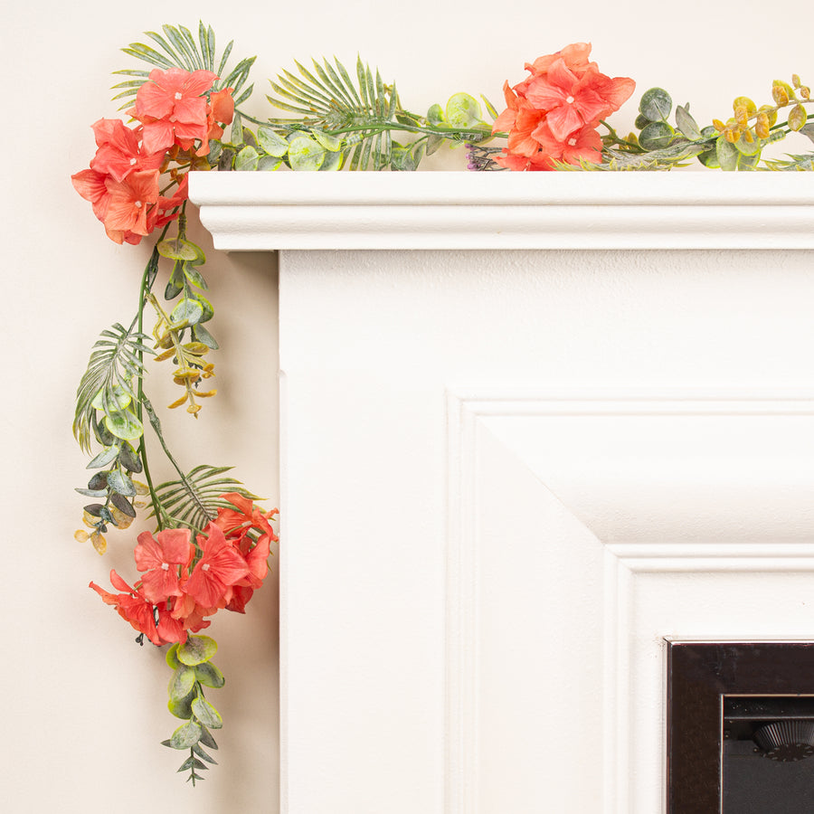 Scottish Everlastings 140cm Artificial Tropical Coral Garland - Pack of 2 - main product image