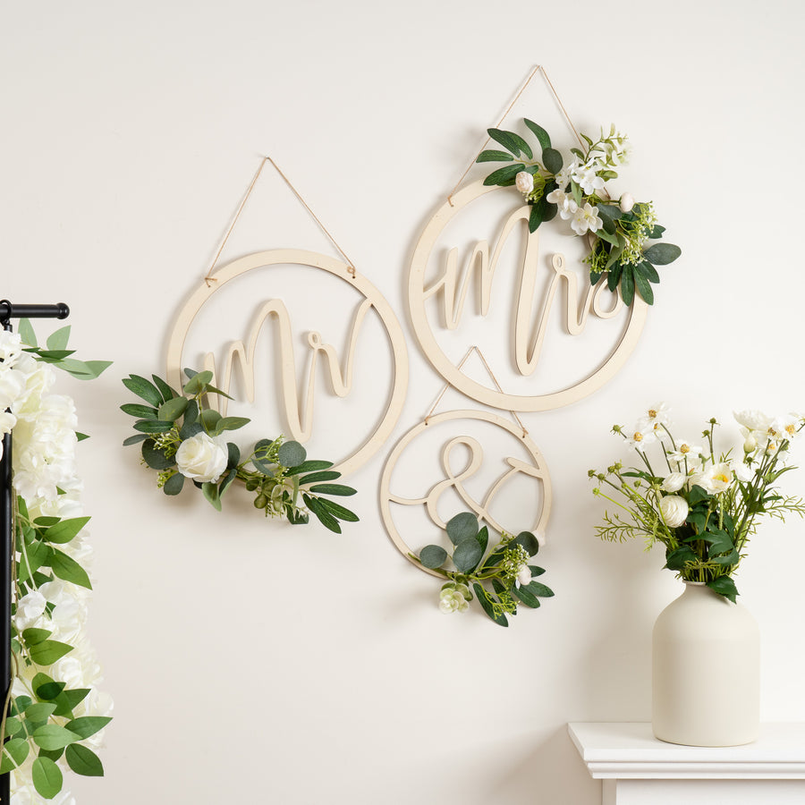 Scottish Everlastings D35/D25cm Mr & Mrs Hoops - Set of 3 - main product image