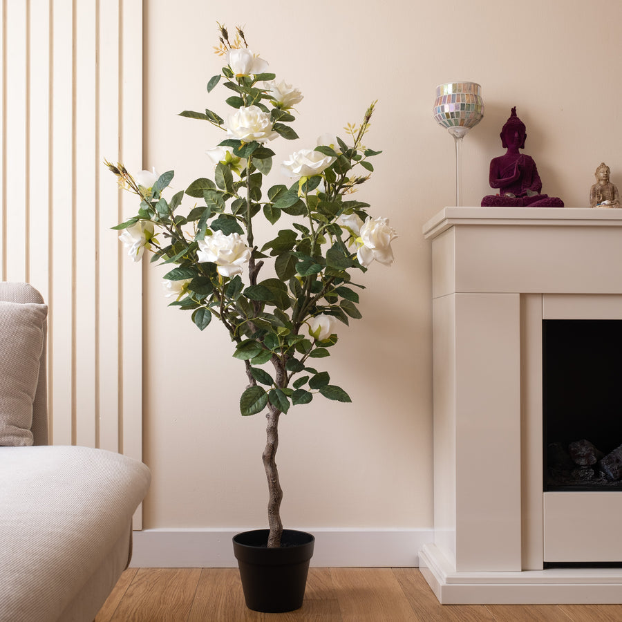 Scottish Everlastings 126cm Artificial Rose Tree - main product image