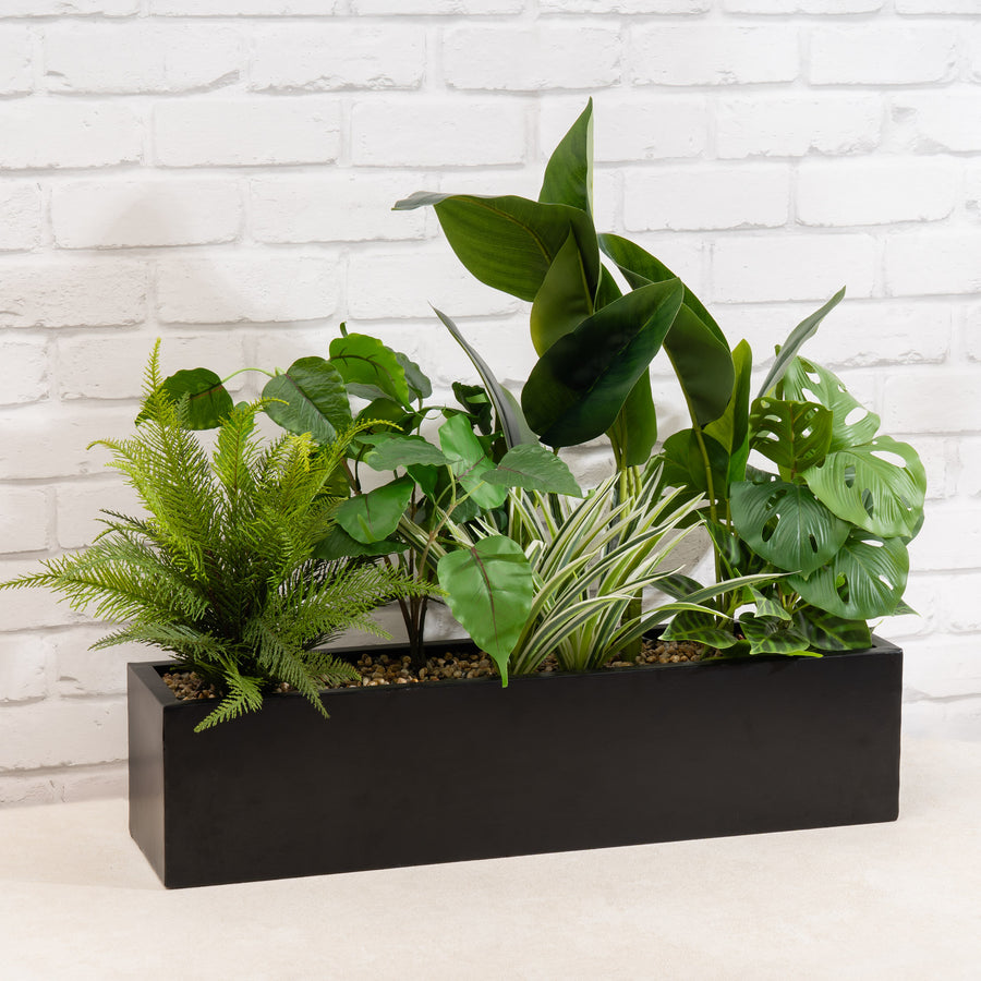 Scottish Everlastings 65cm Artificial Mixed Outdoor Plants in Container - main product image