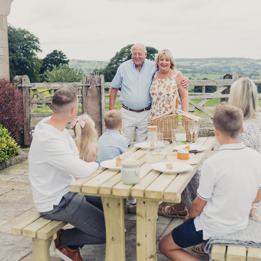Churnet Valley Lunar Wooden Garden Picnic Table (150cm) - main product image