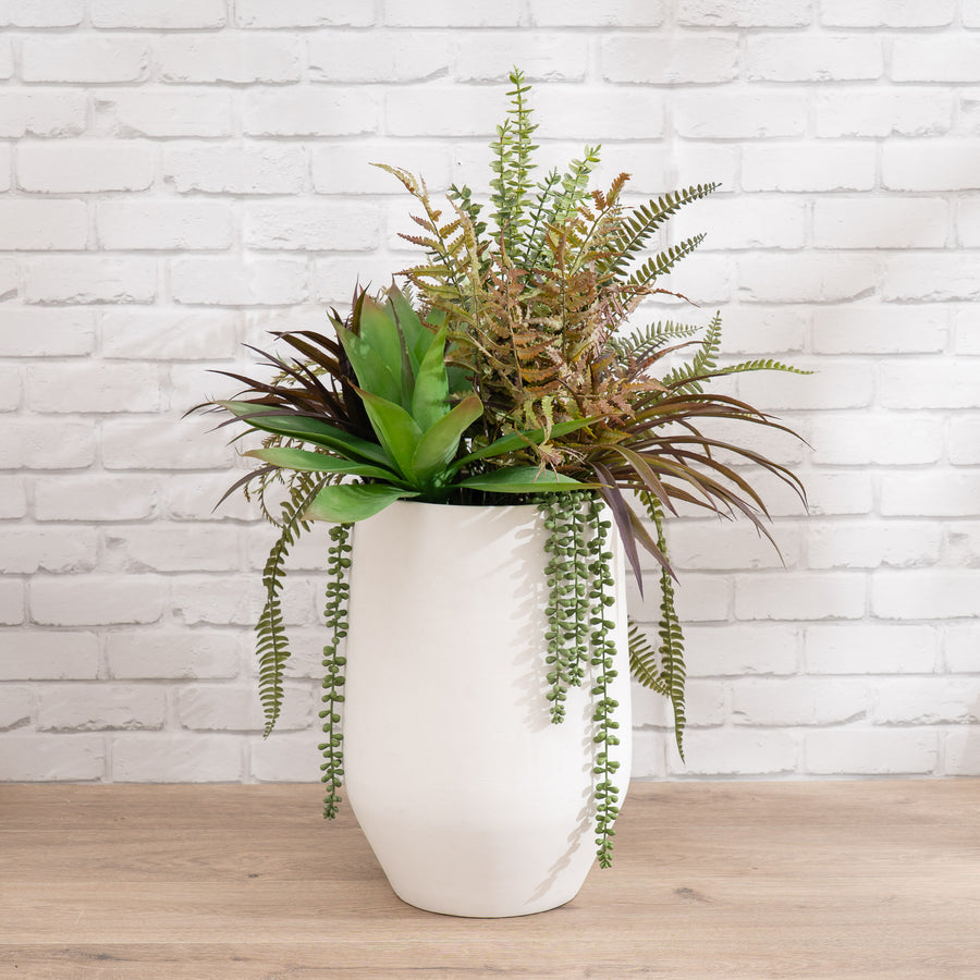 Scottish Everlastings 90cm Artificial Mixed Fern/Agave in Pot - main product image