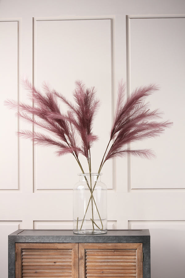 Scottish Everlastings Artificial 120cm Purple Pampas Stem - Pack Of 3 - main product image