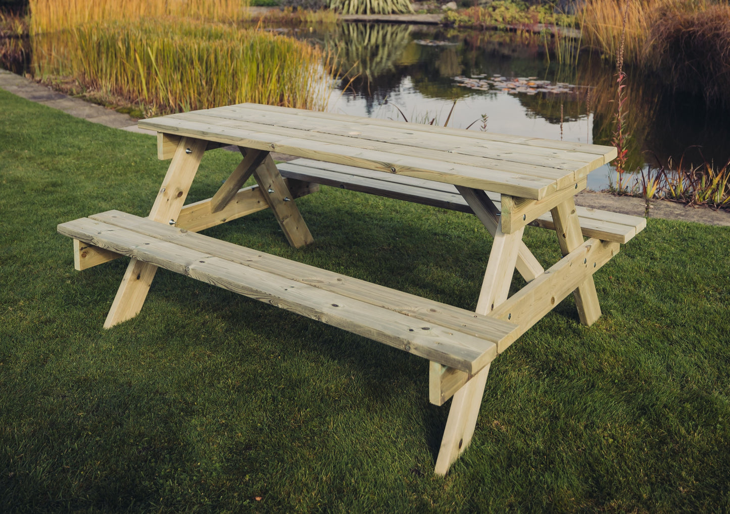 Churnet Valley Traditional Garden Picnic Table (179.5cm) - main product image