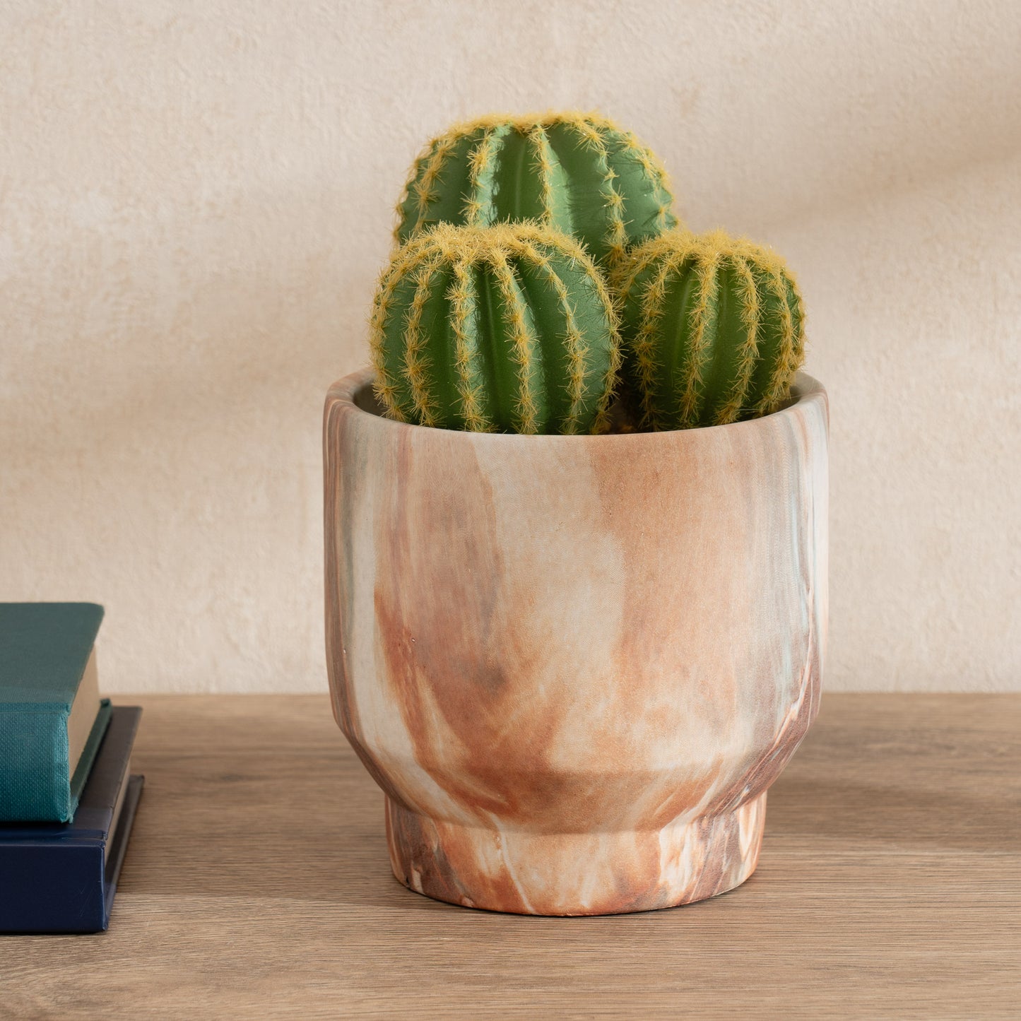 Scottish Everlastings 20cm Artificial Cactus in Cement Pot - main product image