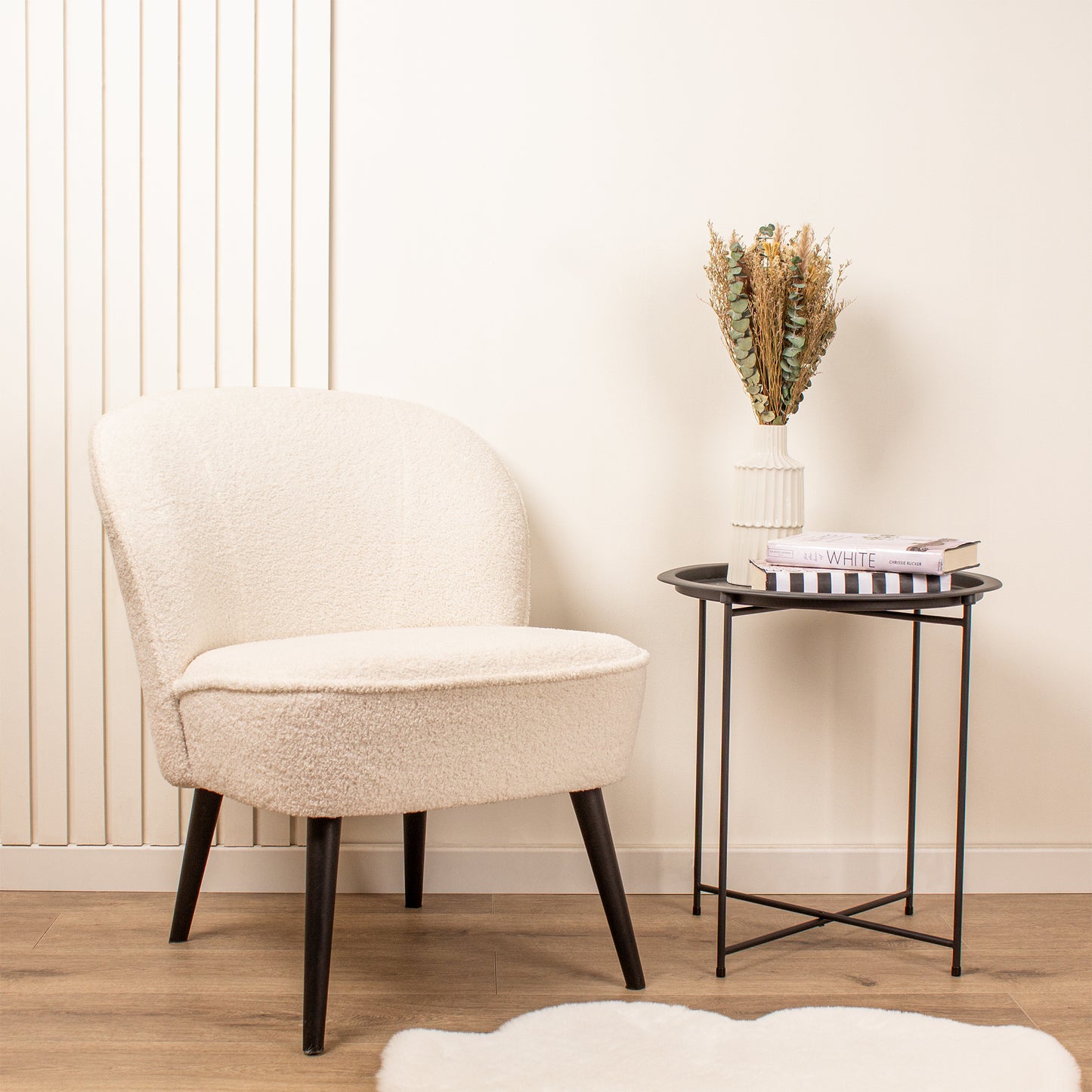 Scottish Everlastings Cream Boucle Cocktail Chair - main product image