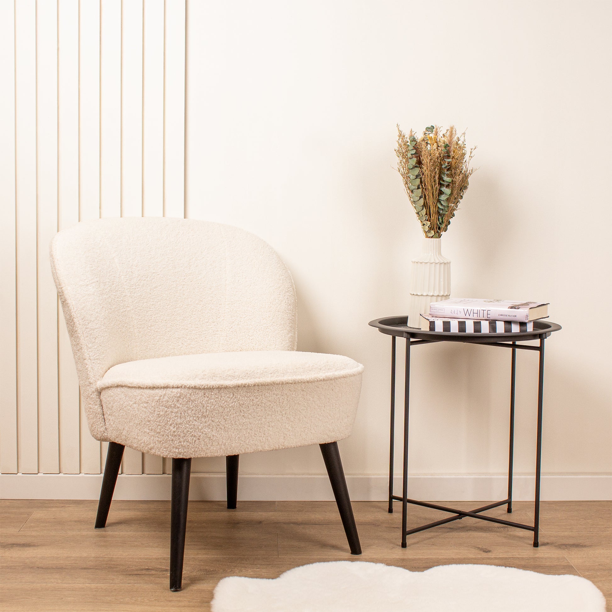 Scottish Everlastings Cream Boucle Cocktail Chair - main product image