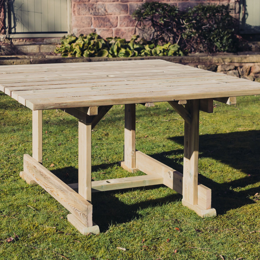 Churnet Valley Ergo 8-Seater Wooden Square Table (149cm x 149cm) - main product image