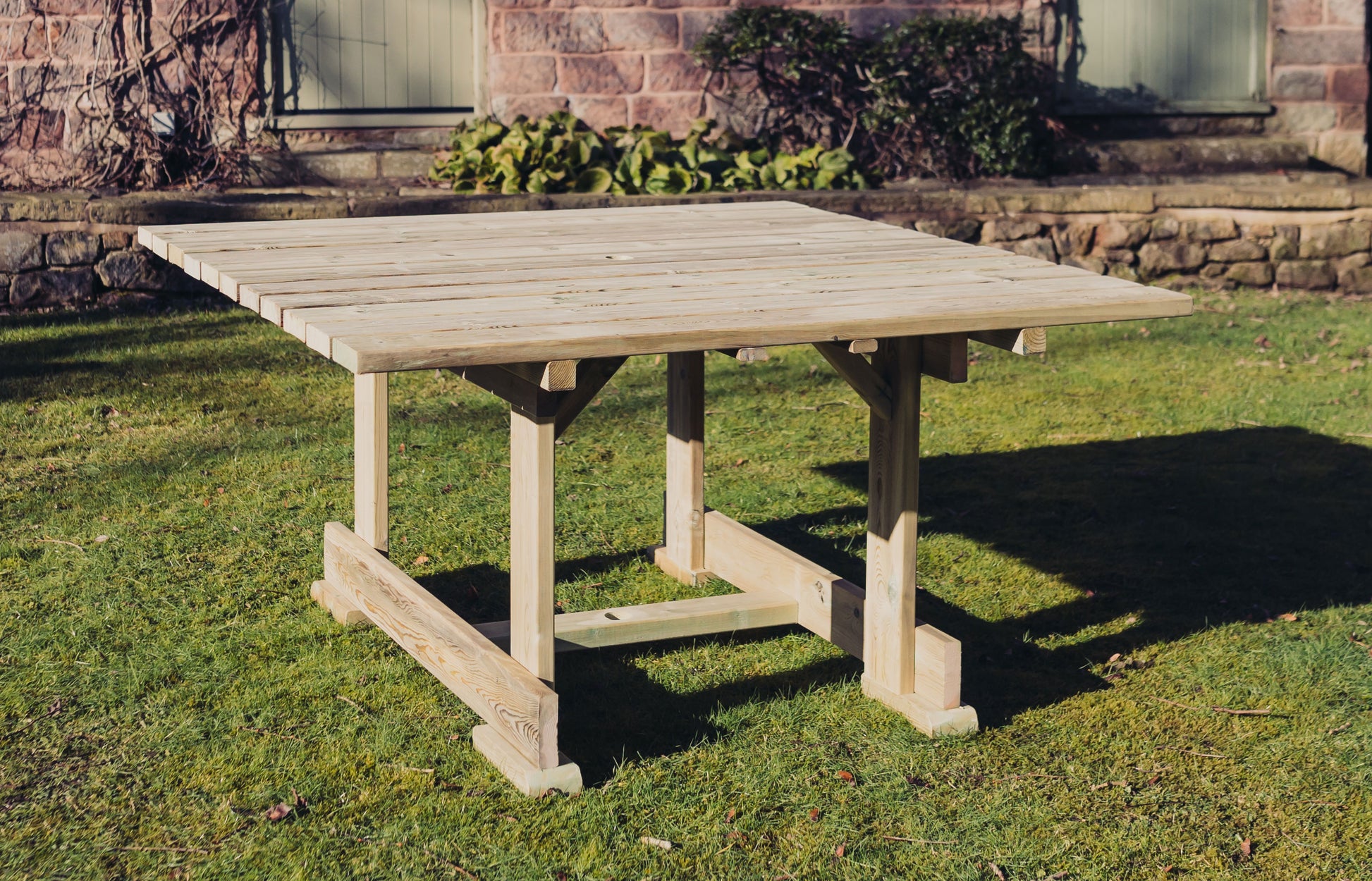 Churnet Valley Ergo 8-Seater Wooden Square Table (149cm x 149cm) - main product image