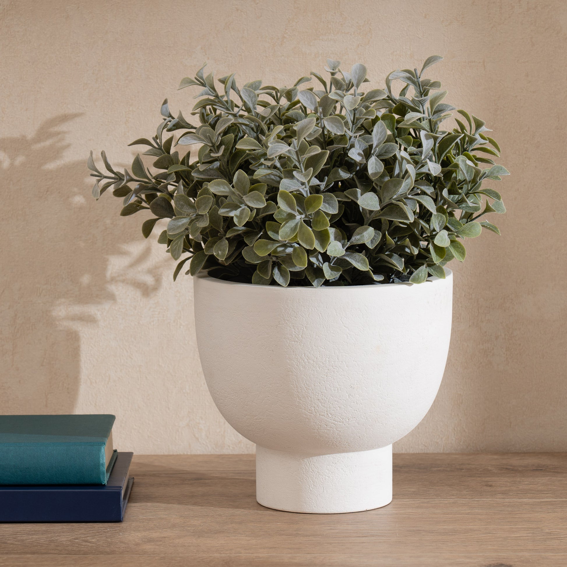 Scottish Everlastings Artificial 37cm Foliage In Footed Pot - main product image