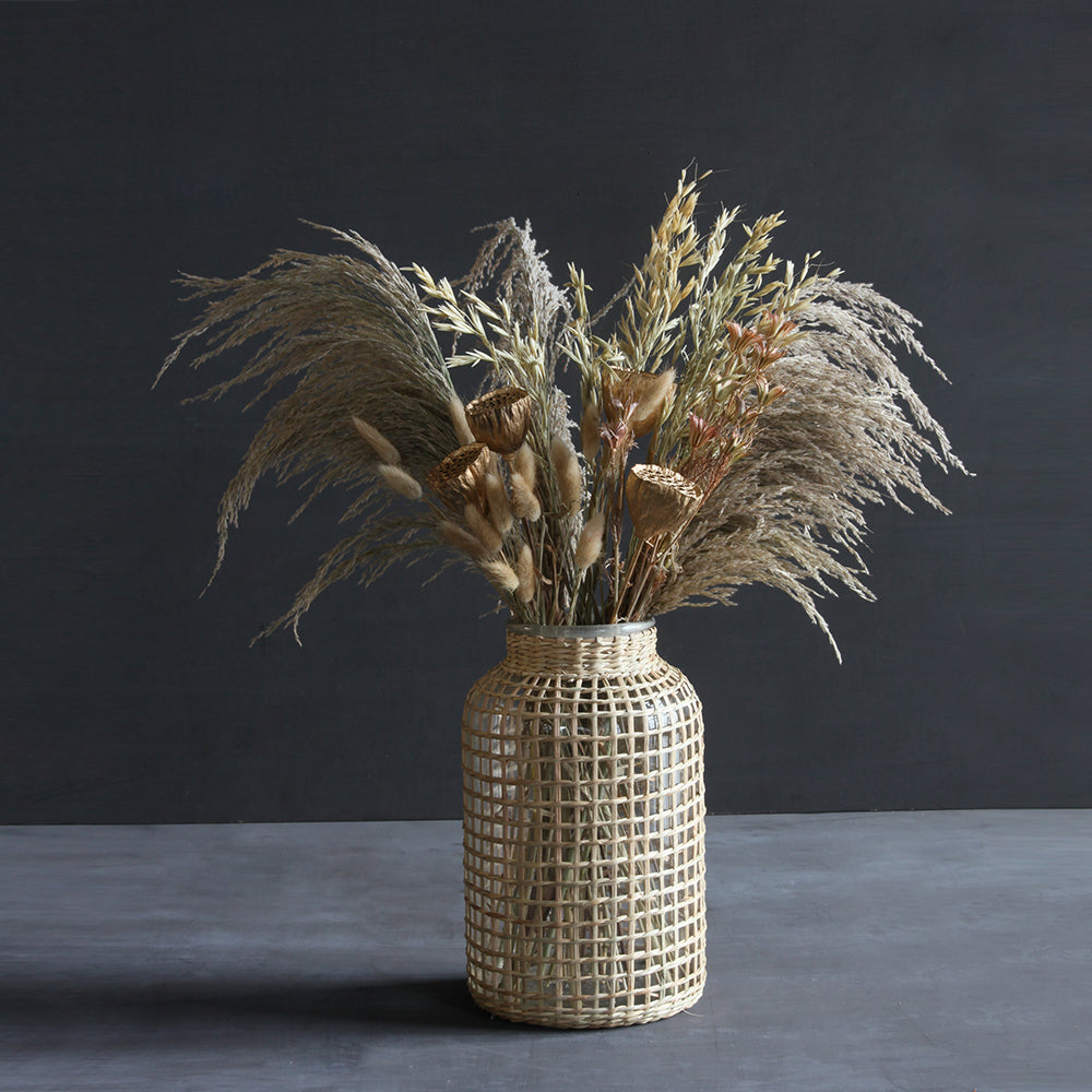 Scottish Everlastings Dried Flower Bouquet - Natural & Gold - main product image