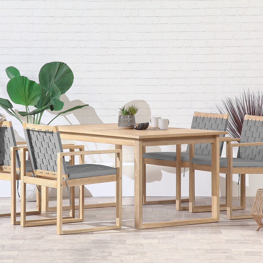 Monaco 4 Seat Dining Set Outdoor Acacia 5 Piece Garden Furniture Collection - main product image
