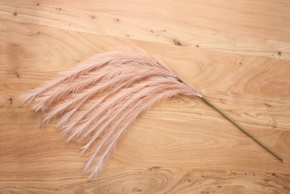 Scottish Everlastings 128cm Artificial Blush Pink Pampas Stem - main product image