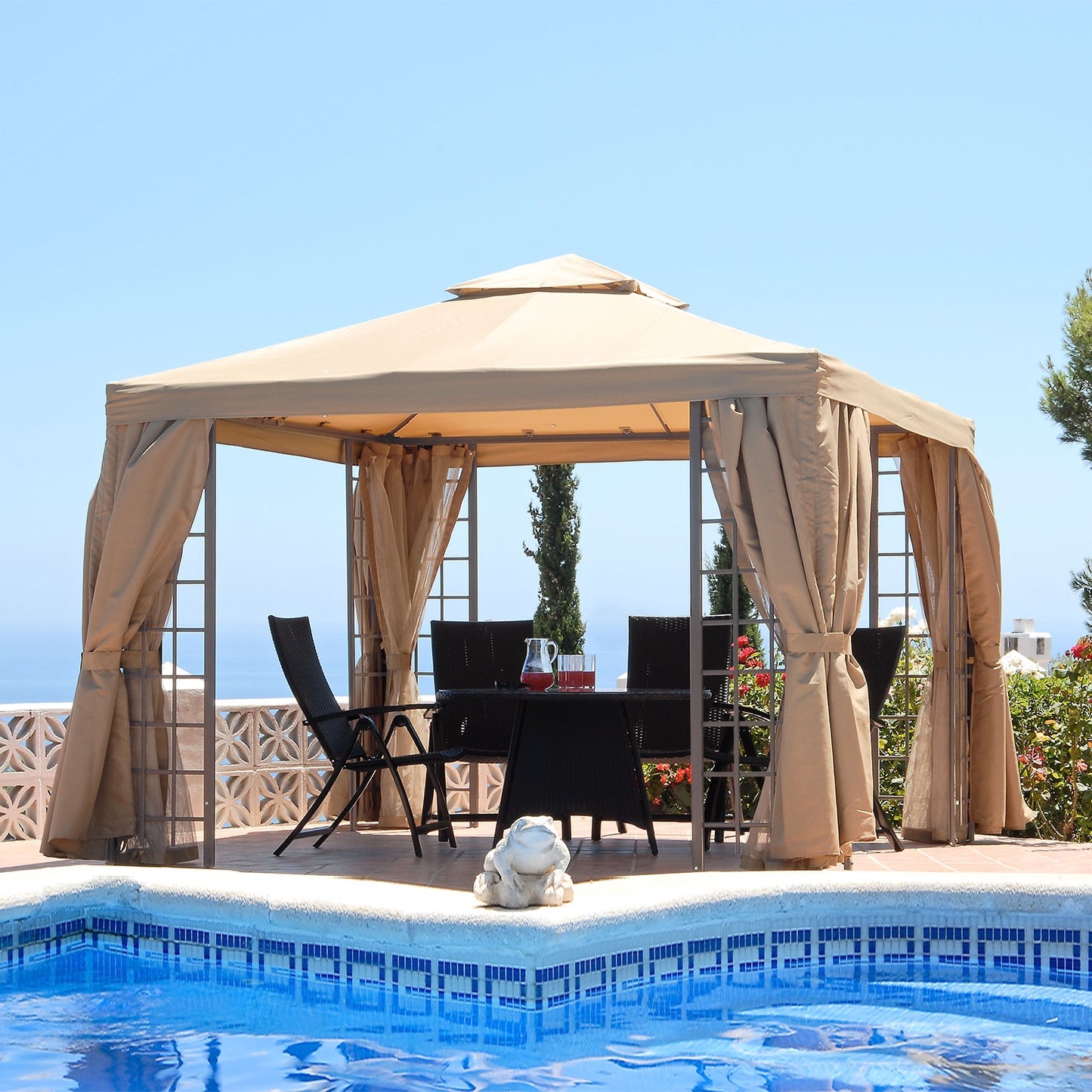 Replacement Outer Curtains for Beige Suntime Deluxe Gazebo